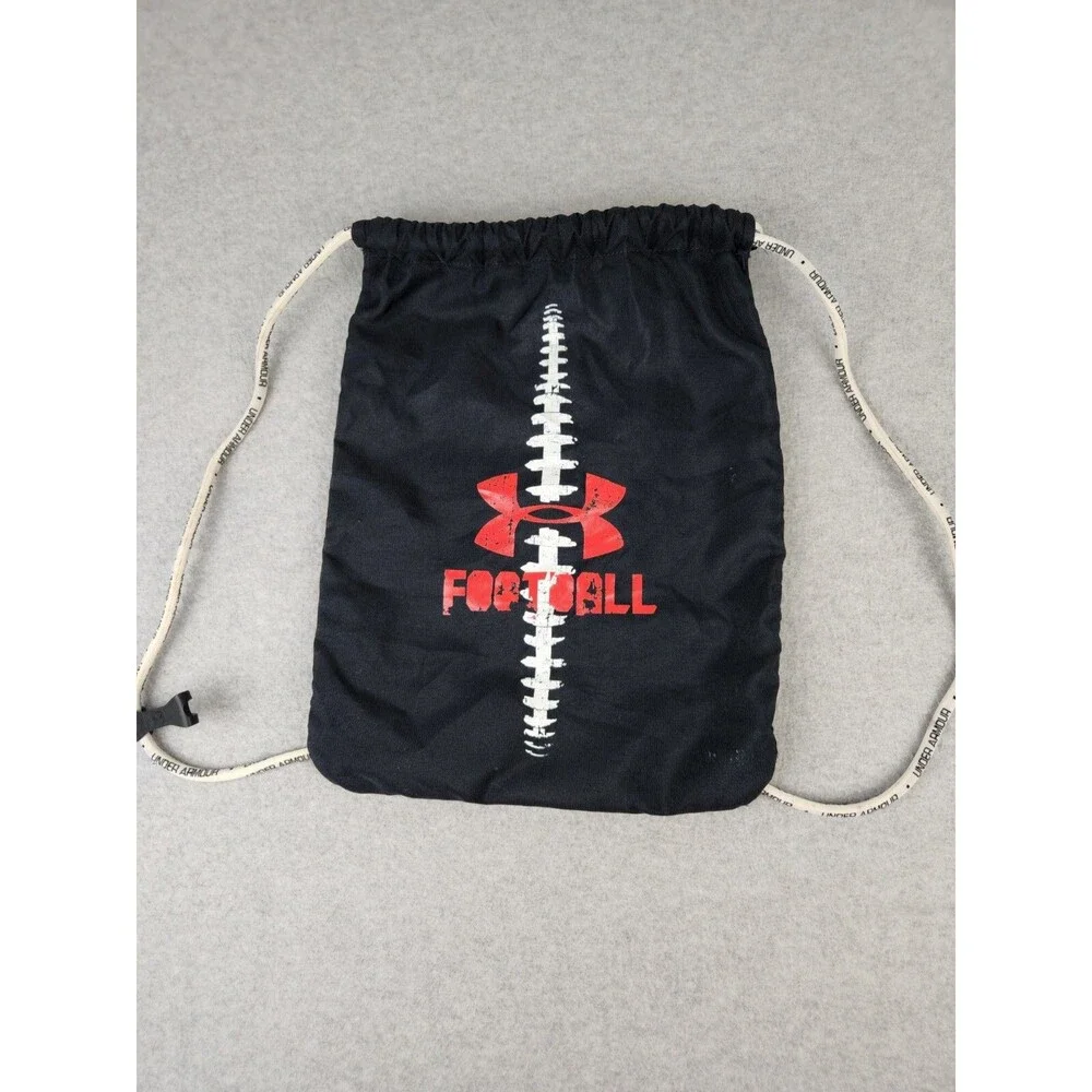 Under Armour Canvas Drawstring Backpack Bag Football Black‎ Practice Equipment